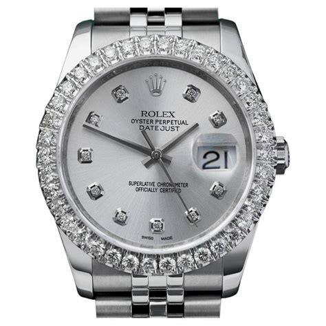 rolex datejust silver dial replica|rolex datejust diamond bezel 36mm.